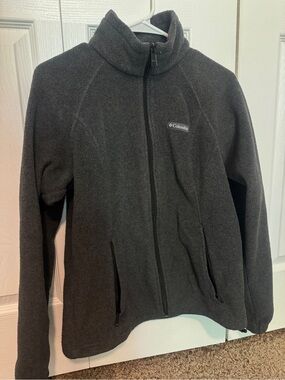 Columbia Dark Gray Full-Zip Teddy Jacket